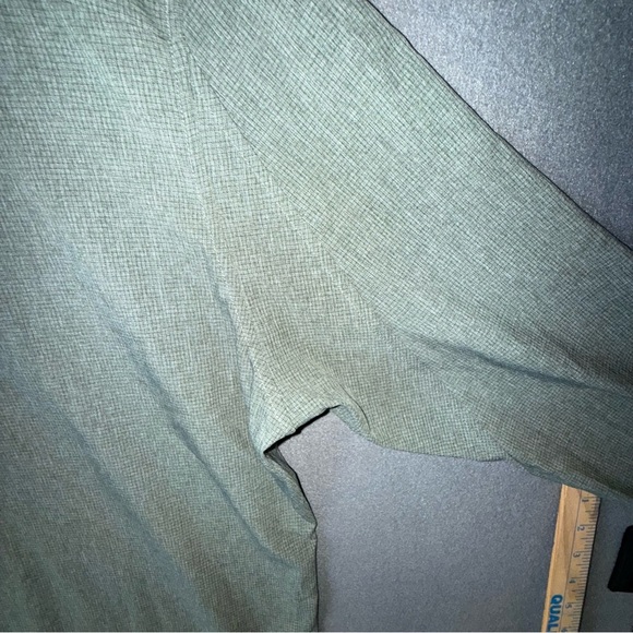 01.ALGO Sage Green PERFORMANCE quick dry stretch UPF 40+ Button Down Shirt XL - Picture 9 of 13